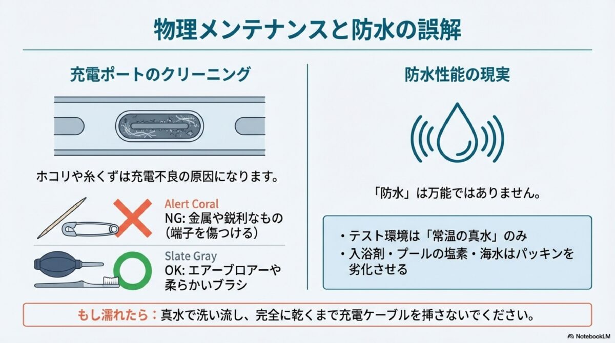 物理メンテナンスと防水の誤解