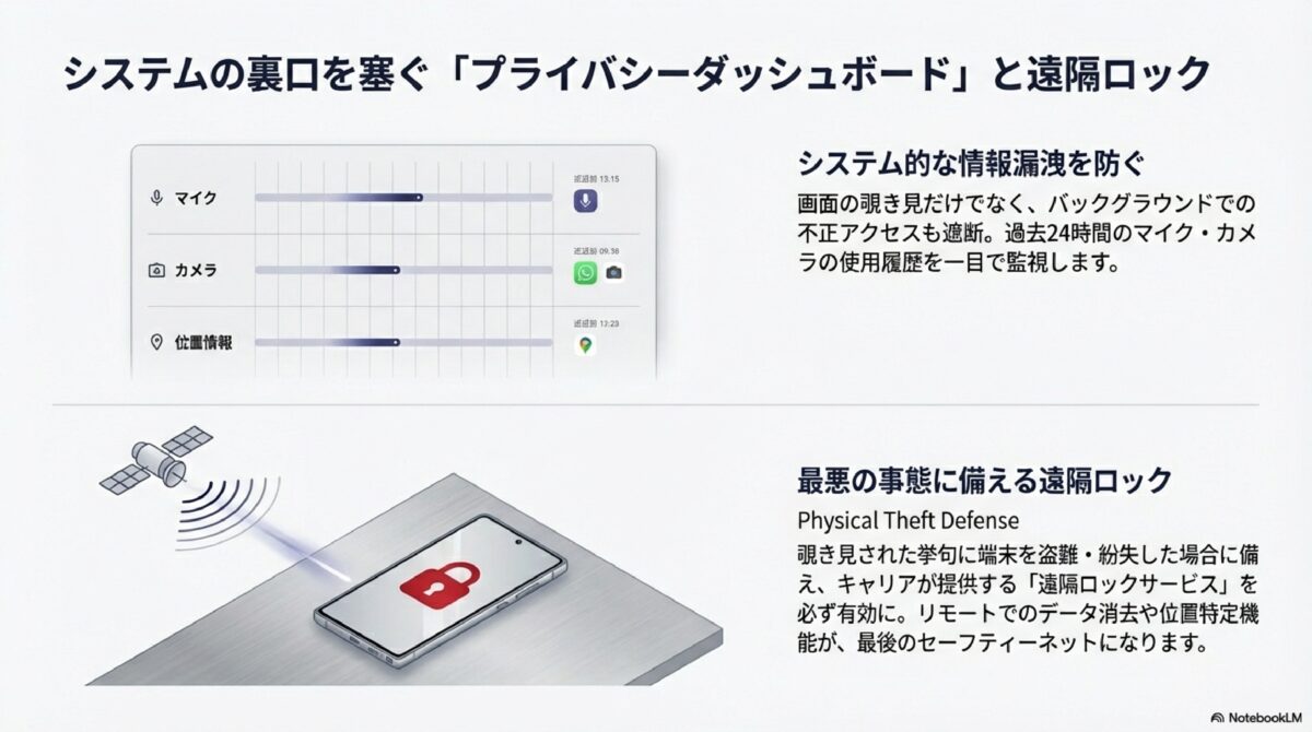 システムの裏口を塞ぐ「プライバシーダッシュボード」と遠隔ロック