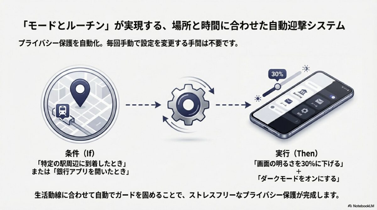 「モードとルーチン」が実現する、場所と時間に合わせた自動迎撃システム
