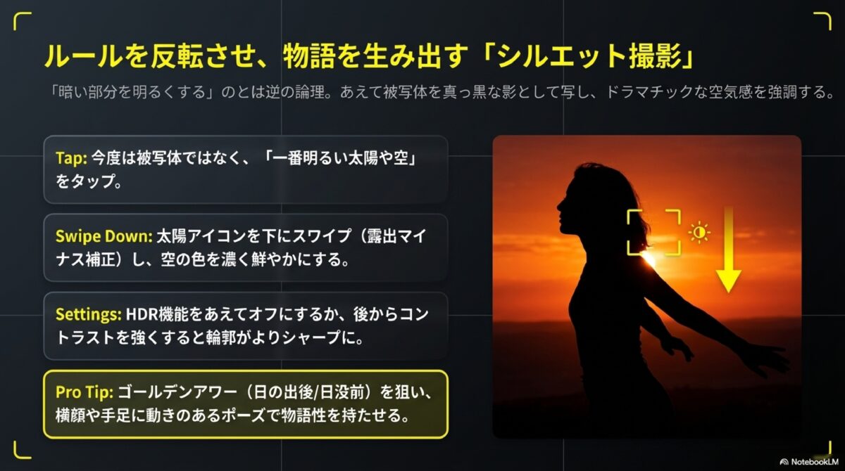 ルールを反転させ、物語を生み出す「シルエット撮影」