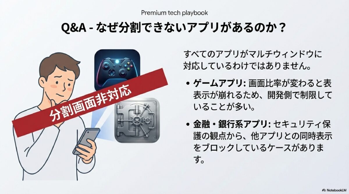 Q&A-なぜ分割できないアプリがあるのか？