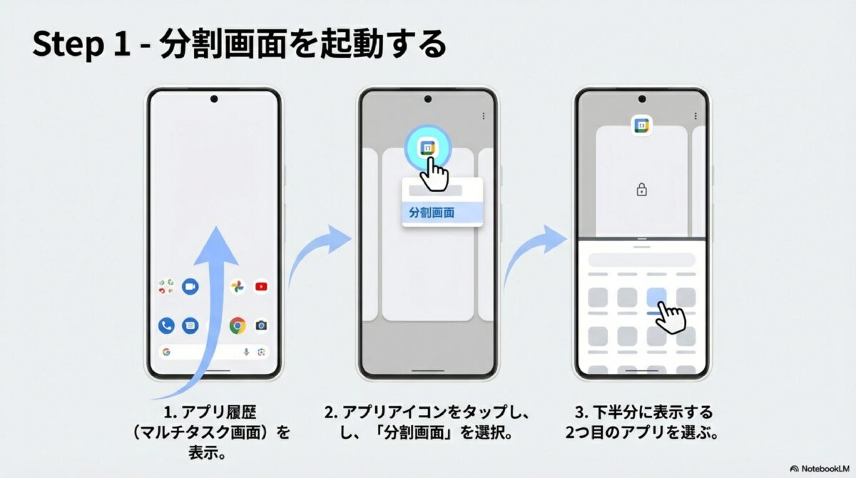分割画面を起動する