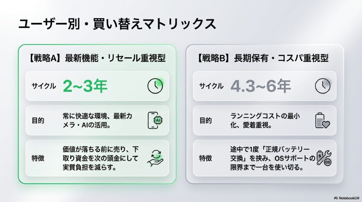 ユーザー別・買い替えマトリックス