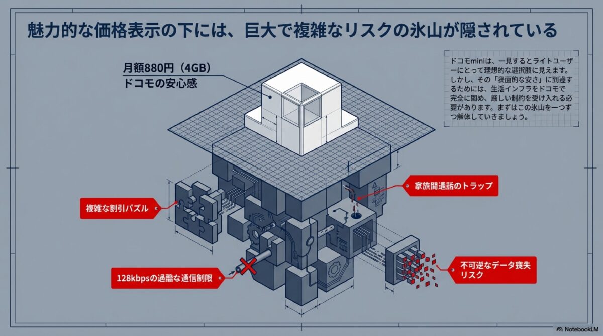 魅力的な価格表示の下には、巨大で複雑なリスクの氷山が隠されている