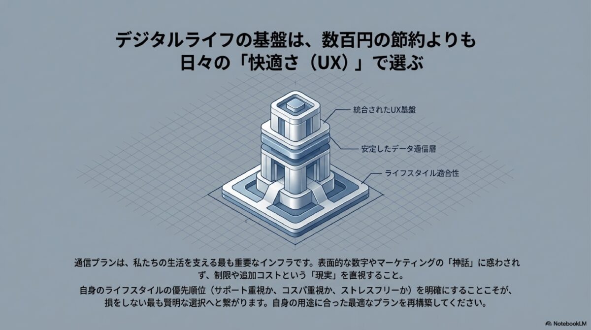 デジタルライフの基盤は、数百円の節約よりも日々の「快適さ（UX)」で選ぶ