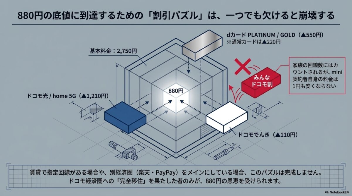 880円の底値に到達するための「割引パズル」は、一つでも欠けると崩壊する